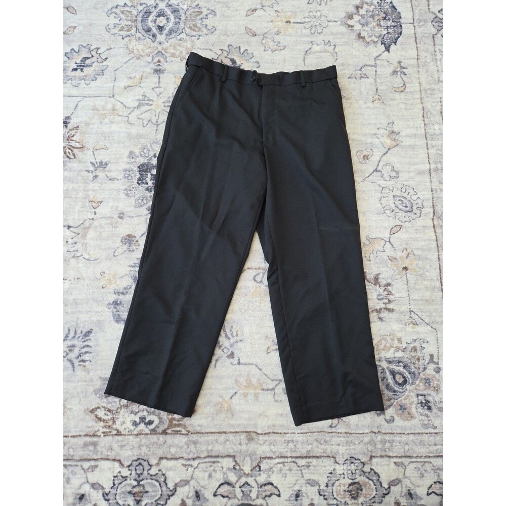 #427 Arrow Men's 38x29 Black 100% Polyester dress pants